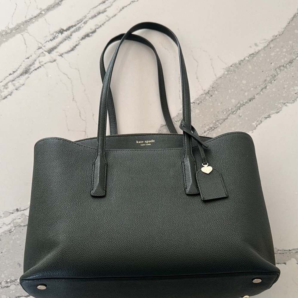 Kate Spade Black Leather Tote Bag